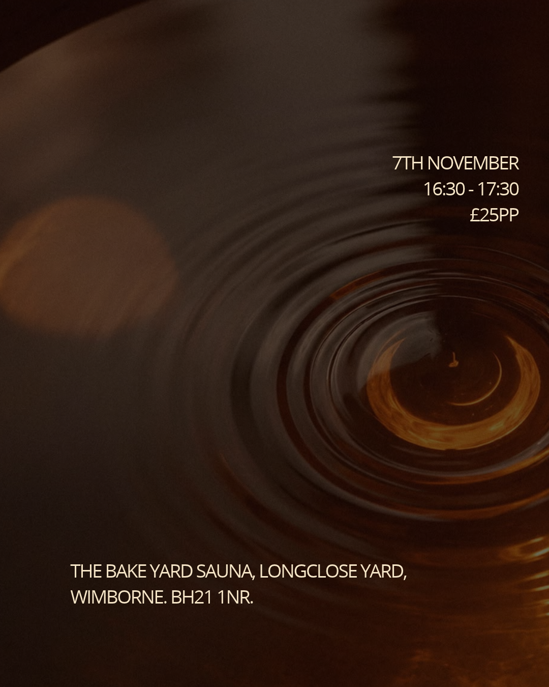 SAUNA & SOUND BATH | 7th NOVEMBER